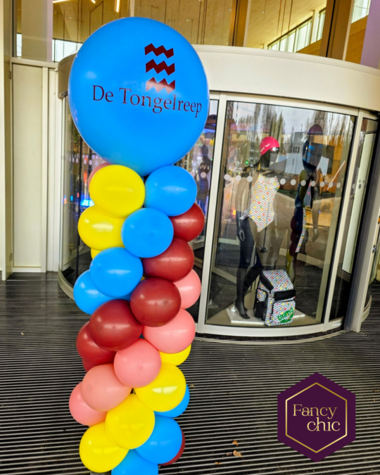Ballonpilaar met logo ingang entree De Tongelreep